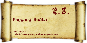Magyary Beáta névjegykártya